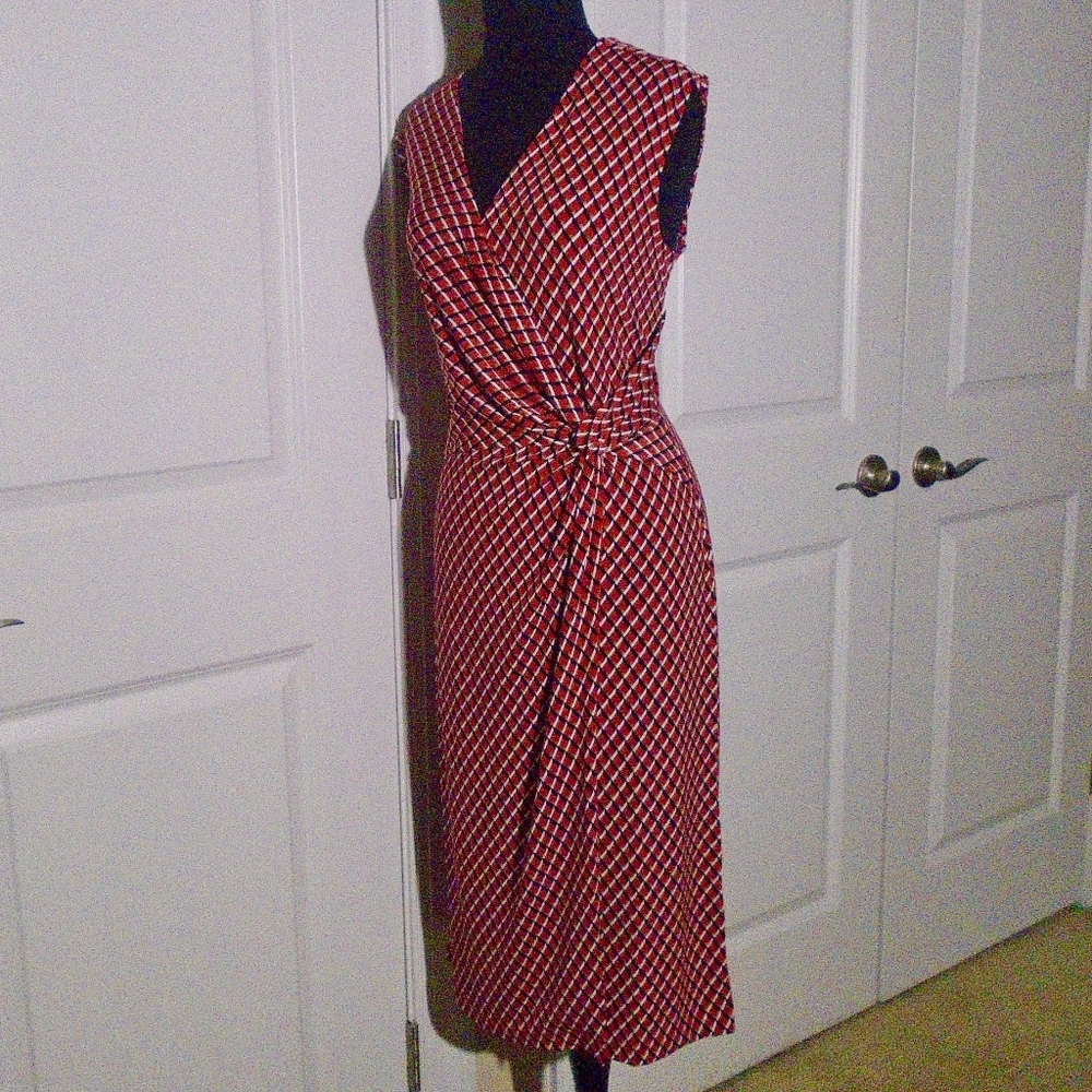 BANANA REPUBLIC NWT Print Twist Faux Wrap Dress M